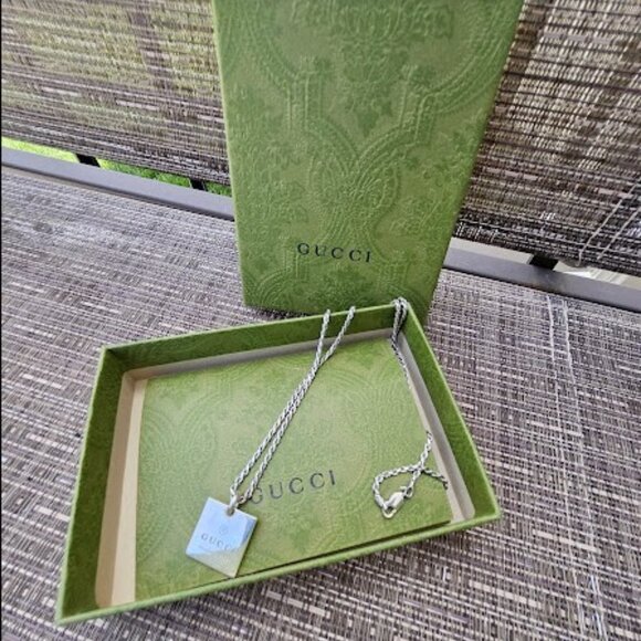 Gucci Silver Pendant Necklace 20” - Picture 2 of 6